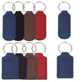 Personalized Leather Key Fob Blanks for Engraving Durable Rectangle Design with Metal Rings for Gifts Key Fob Kits