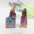 Wholesale Natural Rainbow Bismuth Ore Crystal Metal Ore Bismuth Towers Crystal Bismuth Point Wand Ornaments for Sale
