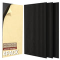 Modern 3D Fluted Wood Slat Acoustic Panels Fireproof Eco-Friendly Sound Absorbing Wall Decor Customizable Sizes for Home Office