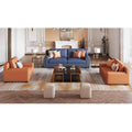 Hot Selling Leather Sectional Couch Villa Living Room Furniture Luxury 3 Seater Modular Sofas Set