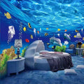 Waterproof 3D Ocean Theme Mural Wallpaper Modern Botanical for Swimming Pool Children's Room Hotel KTV Background Wallpapere