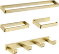 Wall Mounted Bathroom Hardware Set 4 Piece Towel Rail Set Brushed Gold Bathroom Towel Rack Set