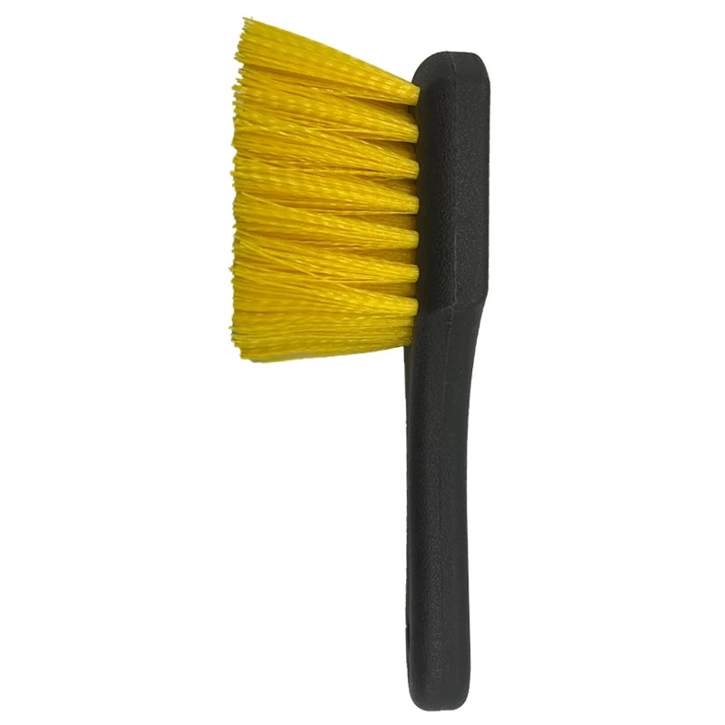 Yellow Plant Hair Car Wash Brush 79mm Bristle Wheel Cleaning Brush