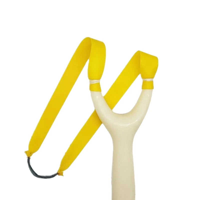 ABS Slingshot Straight Flying Tiger Bow Tied Rubber Band Resin Flat Leather Outdoor Sports High Hardness Durable Slingshot