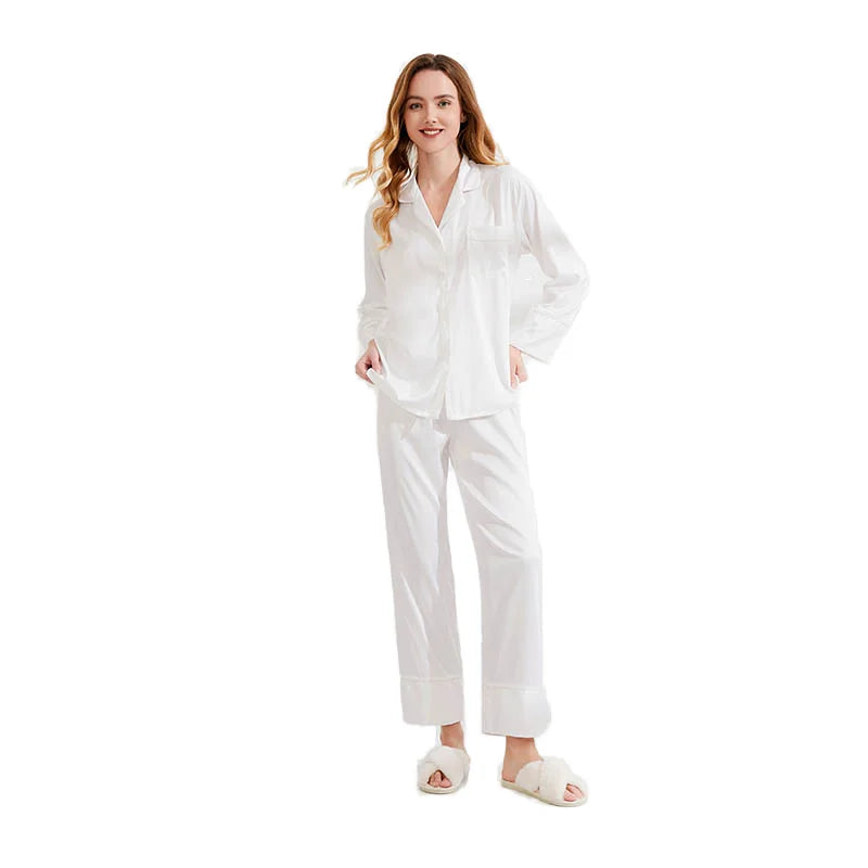 Fung 6001 Women Long Sleeve Pajama Set with Pants Soft and Comfortable Sleepwear Cozy Loungewear for Home  Relaxed Fit