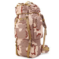 Camouflage Oxford Waterproof Tactical Backpack 60L/65L/80L Anti-Theft Zipper Outdoor Hiking Bag Large Capacity Polyester Lining