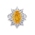 High Carbon Diamond Ring Simple Cold Style S925 Sterling Silver Orange Pink Zircon Wedding Fine Rings Factory Wholesale