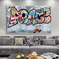Life Is Good Graffiti Canvas Painting Wall Art Poster and Prints Decorative Wall Art for Living Room Decor