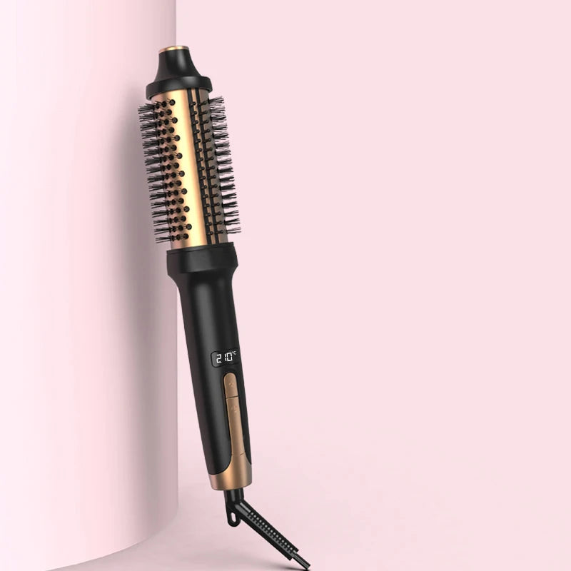 Mesky Thermal Brush Coating Barrel Fast Heater Styling Comb Custom LCD Digital Display Hair Curler Brush