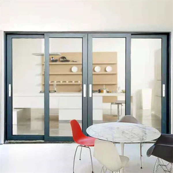AS2047 Australia Aluminum Glass Door House Gate with Aluminum Alloy Frame Sliding Tempered Laminated Double Triple Glazed Pane