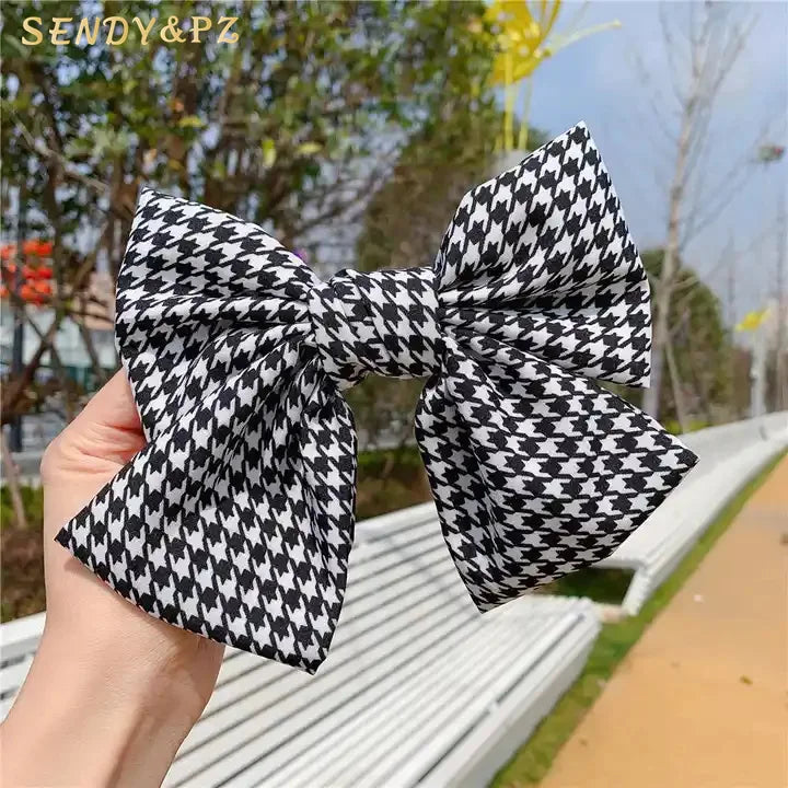 Fashion Soft Thousand Bird Lattice Spring Bows Hair Clips Hairpin Girls Hair Bows Boutique Hair Clip Children Accessories
