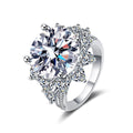 Big 10 Carat Fine Jewelry Wedding Ring 925 Silver Round Brilliant Cut Diamond Ring Women 14K Engagement Moissanite Ring Gift