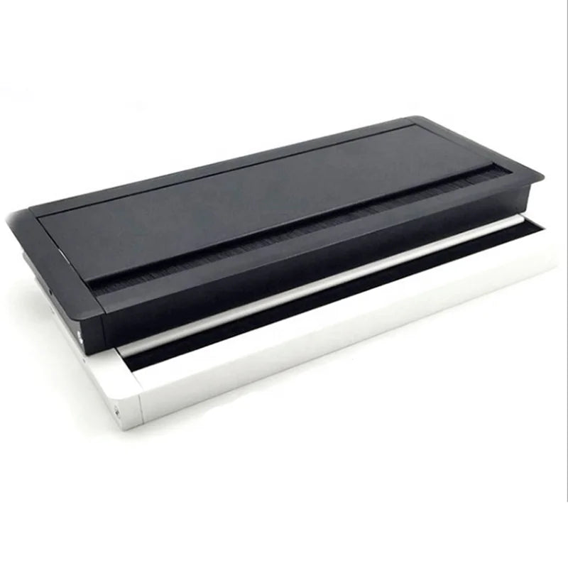 Cable Hole Cover 280mm X 80mm Aluminum Alloy Desk Grommet for Living Room and Home Office Modern Wire Organizer Customizable