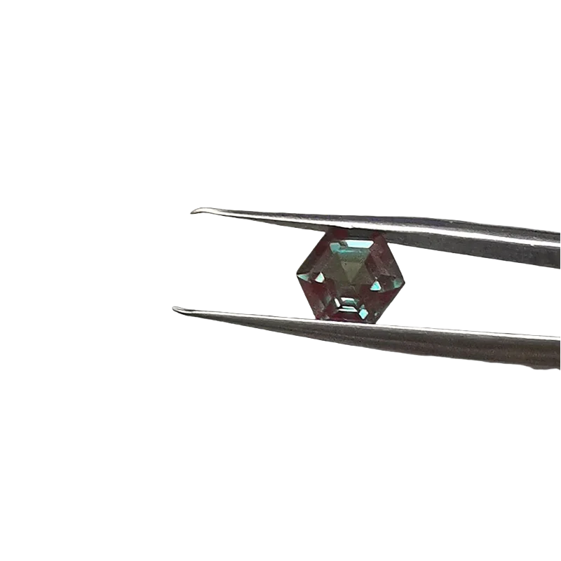 Lab Grown Alexandrite Hexagon Faceted 6Gemstone Diy Jewelry Leb Grown Alexandrite Gemstone
