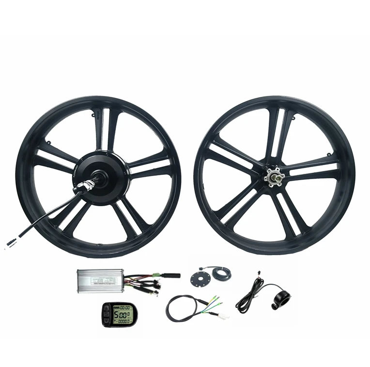 20inch*4.0 Electric Bike 48v 750w Rear Hub Motor Wheel Ebike Front Rim Aluminum Alloy With KT LCD5 Display Controller Kit