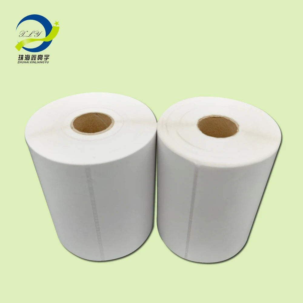 40*30mm*800pcs/roll Hot Sale Direct Sale Adhesive Sticker Labels Die Cut Thermal Sticker Paper Roll Blank Direct Printing White