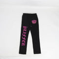 OEM Custom Wholesale Latest Designs Blank Straight Leg Sweatpants Plain Black 3d Puff Print Men's Pants