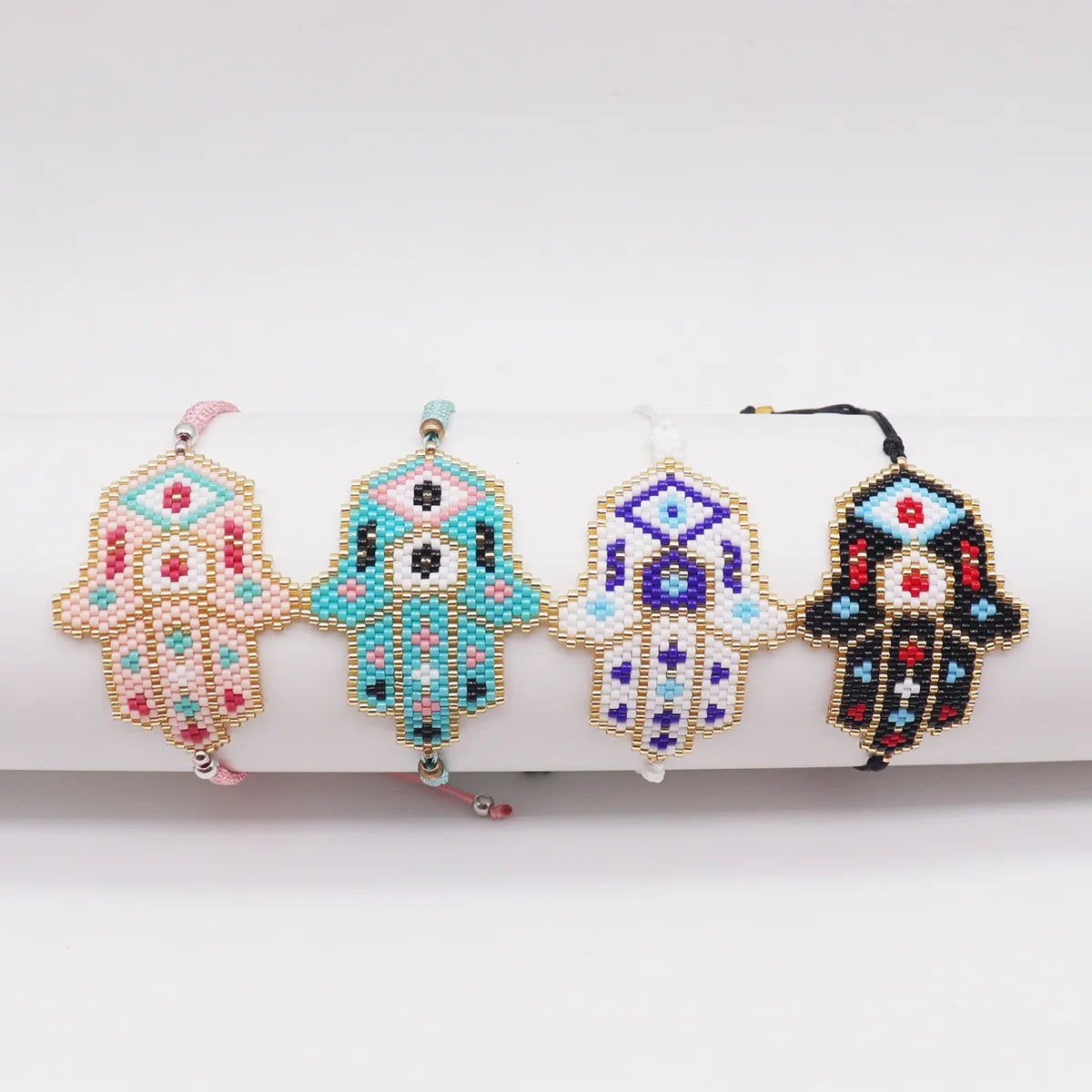 Handmade Bohemian Macrame Bead Bracelet Inspired Metacarpus Pattern Best Leisure Gifts for Women Fashion Beaded Bracelets