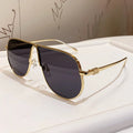2026 Vintage One Piece Alloy Sunglasses Women New Fashion  Gradient Sun Glasses Men Driving Pilot Eyewear