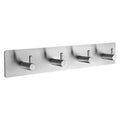 Hooks Kitchen Bathroom Wall Mounted Heavy Duty Hanger 4 Hooks Self Adhesive Stainless Steel Hooks