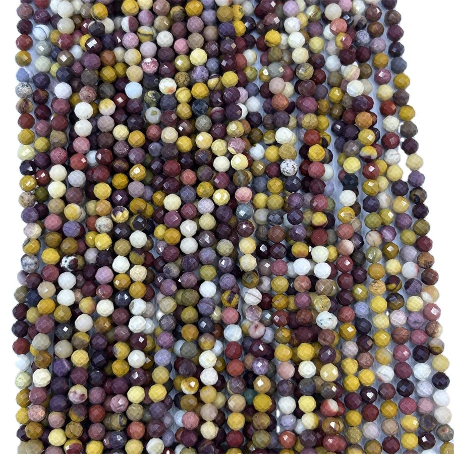 Wholesale Natural Yolk Stone Faceted Stone Beads Cutting Loose 2mm3mm4mm Necklace Crystal Beads for Jewelry Making