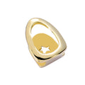 Hip Hip Jewelry Single Teeth Grillz Hollow Gold Grillz 18K Silver Color Teeth Five-star Grillz for Men Rapper Jewelry