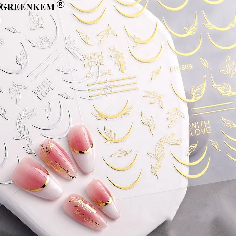 New French Line Nail Sticker Flat With Adhesive Backing Versatile Nail Decorations DIY French Nail Art Sticker