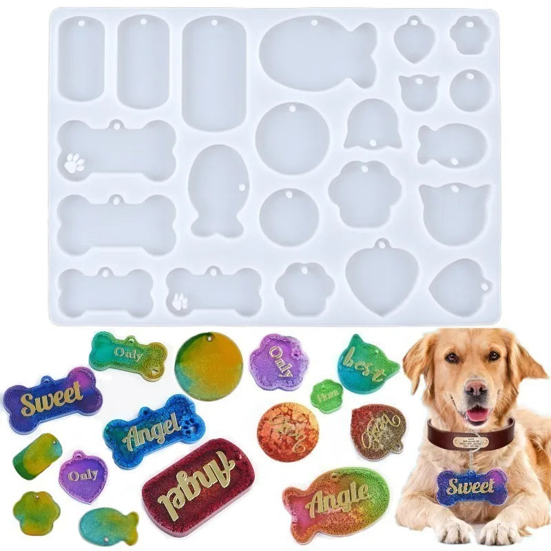 Diy Crystal Drop Glue Epoxy Pet Brand Dog Brand Cat Brand Silicone Mold