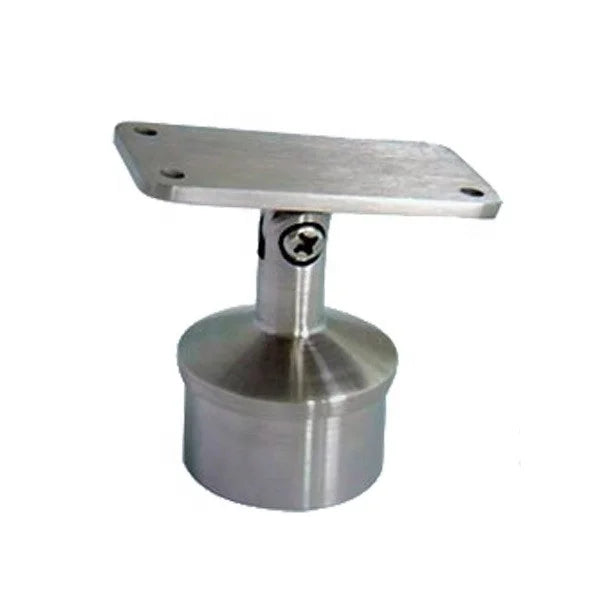 Modern Design Adjustable Flat Saddle Round Tube Handrail Bracket for Villa Application