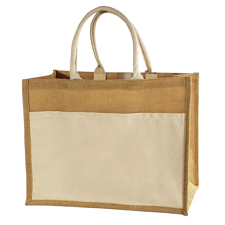 Tote Custom Jute Bags Wholesale Eco-friendly Custom Beach Travel Packaging Promotional Reusable Factory Direct Supply