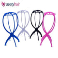 Wig Stand for Wigs Portable Collapsible Wig Head Stand for Women Holder for Multiple and Hats