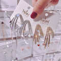 European Popular Gold Plated Triple Layer Cubic Zirconia Circle Earring Multi Layer Cz Zircon Hoop Earrings