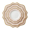 Romantic Eco-Friendly Gold Edge Ceramic Charger Dinner Plate Set Girly Pink Sunflower for Wedding Birthday Party or Hotel Use