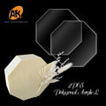 AK 2pcs/set Acrylic Octagon Shaped Cake Discs Cake Edge Smoother Cream Scraper Wedding Cake Decorating Tools