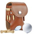 Outdoor Sport Portable Golf Tee Belt Bag Pu Leather Mini Golf Ball Holder