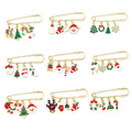 Manufacturer Cartoon Merry Christmas Tree Reindeer Enamel Brooch Hat Clothes Tie Scarf Button Pin Badge Custom Lapel Pins Brooch