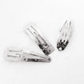 5cm 2inch 301 Stainless Steel Plain Hair Clips Oval Metal Snap Hairpins Rectangle Hair Barrettes for DIY Hair Accessories