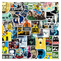 50Pcs Breaking Bad Film Movies Personality Graffiti Vinyl Sticker Die Cast Label Skateboard Luggage Laptop Stickers