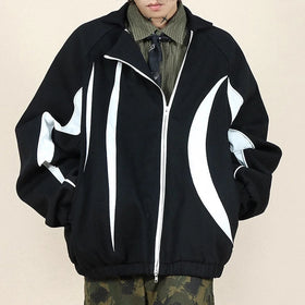 Wholesale Wind Breaker Zip up Jacket Manufacturer Plus Size Men's Jackets Vintage Varsity Cargo Jacket