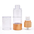 15ml 30ml 50ml 80ml 100ml 120ml Plastic clear Bamboo Airless Empty Bottle for Package