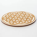 WanuoCraft Custom Logo 4 Inch Engravable Eco-Friendly Classic Plywood Round Coaster for Home Decoration