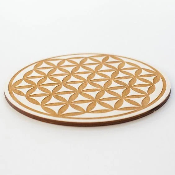 WanuoCraft Custom Logo 4 Inch Engravable Eco-Friendly Classic Plywood Round Coaster for Home Decoration