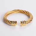 ORDRM Metal Hand Stainless Steel Chunky Cuff Bangle Bracelet