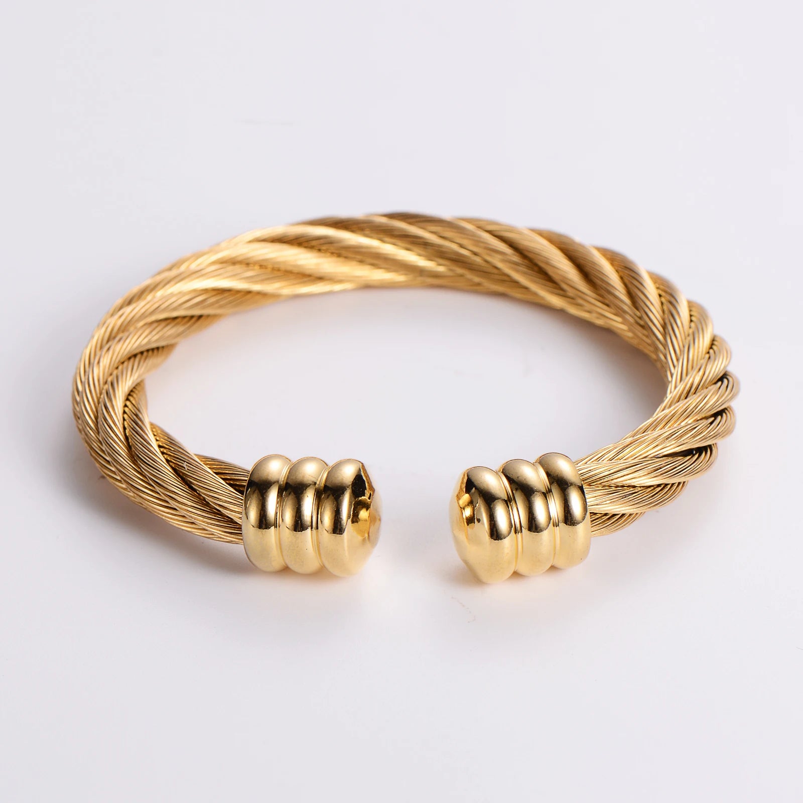 ORDRM Metal Hand Stainless Steel Chunky Cuff Bangle Bracelet
