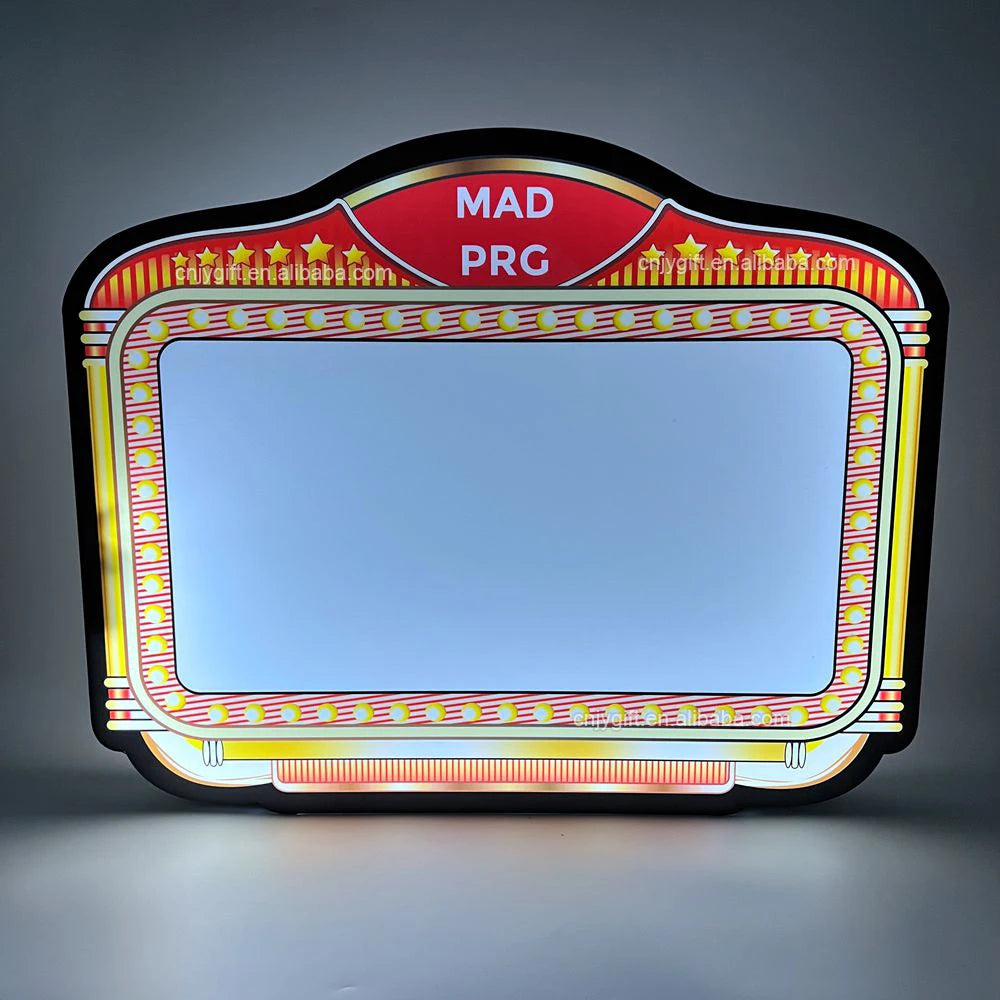 Custom Logo LED Display Board Sign Nightclub Lounge Bar VIP Glorifier with Bottle Presenter Marquee Message Sign