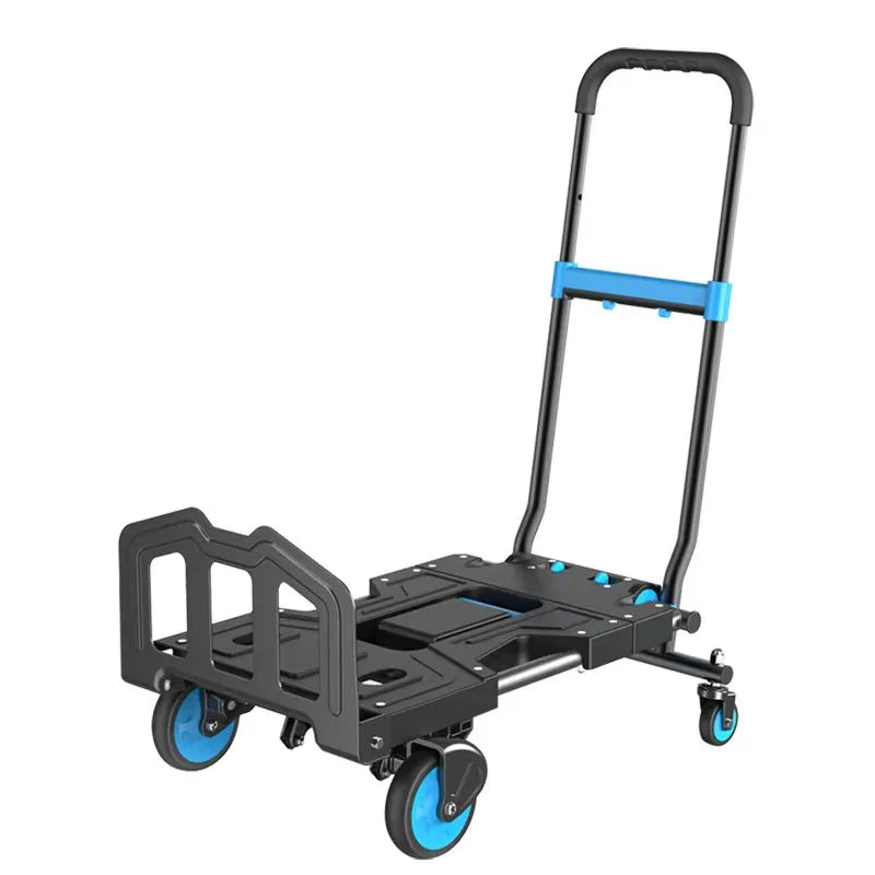 Multifunctional Luggage Cart 2 in 1 Hand Trolley Platform Handcart 125KG Folding Handcart MegaBDM