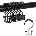 Heavy-Duty Stainless Steel Coat Hooks with Ball Bearing Design & Flexible Rolling 10 Hooks for Bathroom Towel/Clothes Display