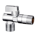 DOZ Brass Ball Angle Valve Chromed Plated Forged 10bar 1/2" Female/Male Thread for Washing Machines Water Use Household Easy