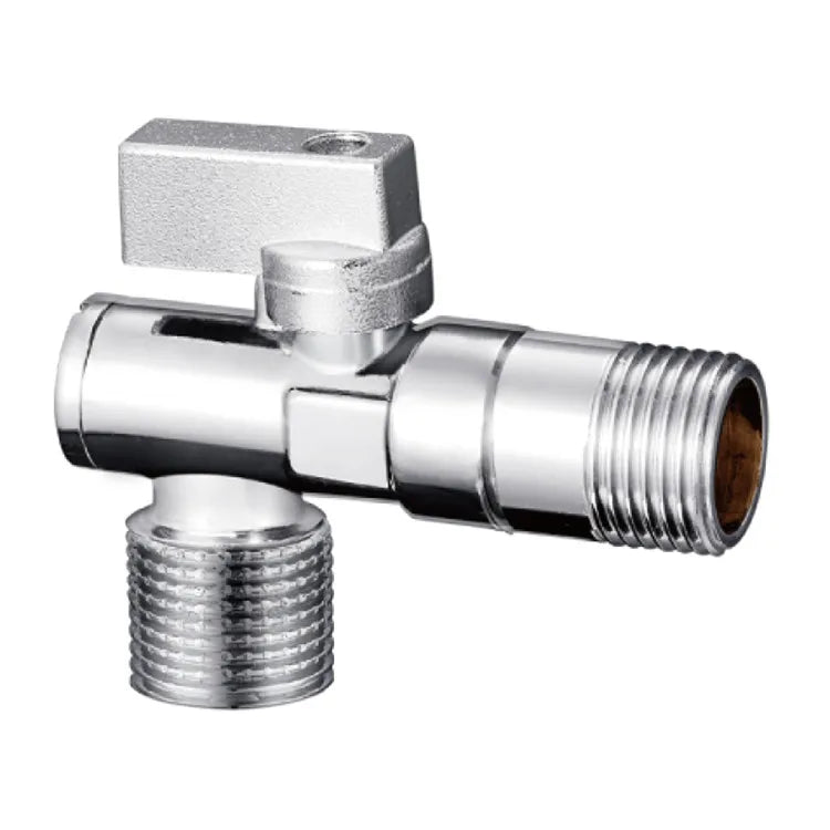 DOZ Brass Ball Angle Valve Chromed Plated Forged 10bar 1/2" Female/Male Thread for Washing Machines Water Use Household Easy