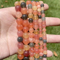 AsVrai U 6-10mm Natural Stone Beads Colorful Agate Round Loose Spacer Beads for Jewelry Making DIY Bracelet Necklace Handmade